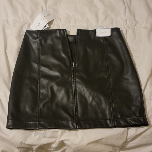 Pleather Mini Skirt - Picture 2 of 3